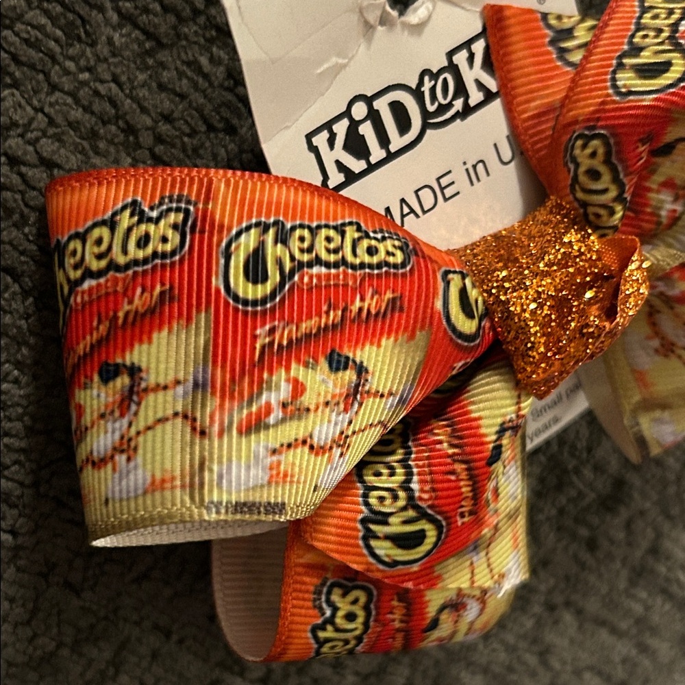 Cheetos Orange Hair Bow - Picture 2 of 3